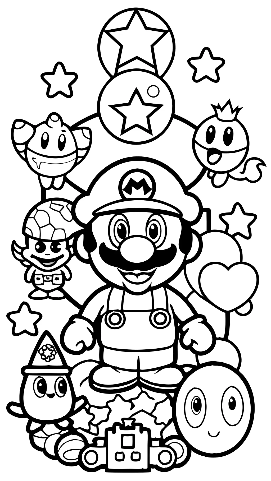 coloring pages mario bros